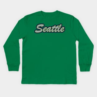 Football Fan of Seattle Kids Long Sleeve T-Shirt